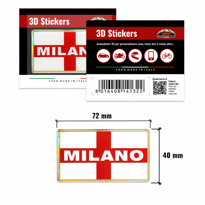 3d sticker bandiera stemma milano dimensioni