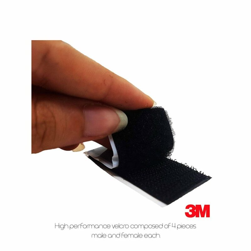 Velcro Adesivo 3M Sistema di Fissaggio Removibile a Strappo, Nero dimostrazione del prodotto