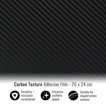 Pellicola adesiva per wrapping carbonio 20x24