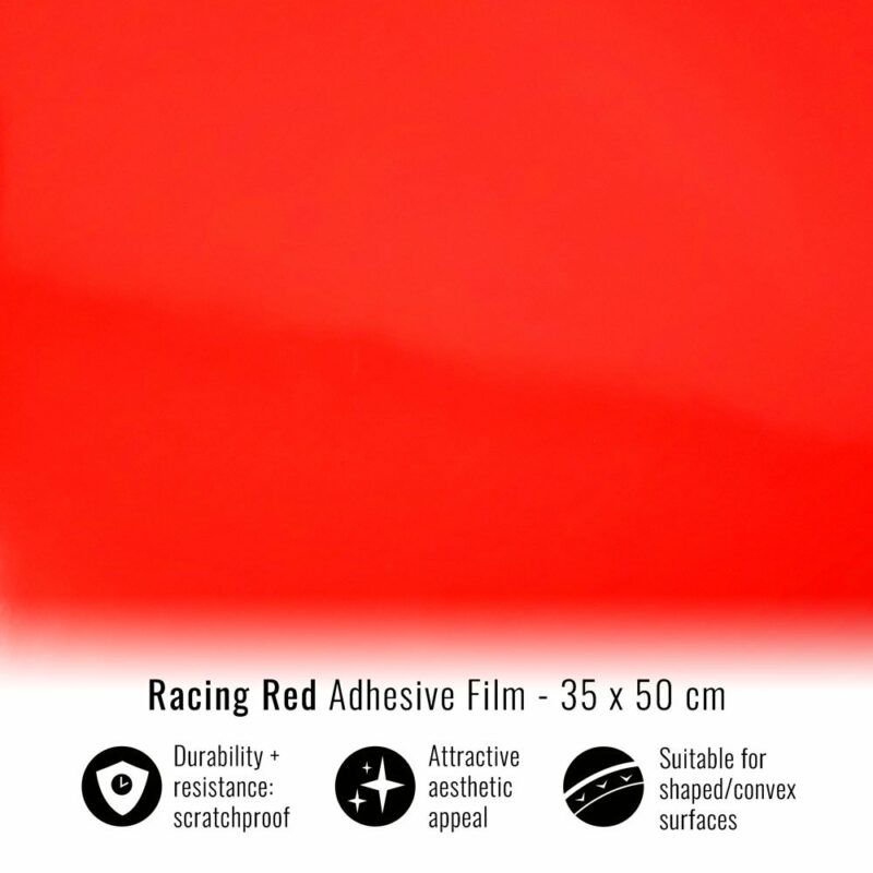 Pellicola adesiva per wrapping rosso corse 35x50