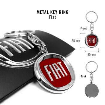Confezione portachiavi in metallo logo Fiat