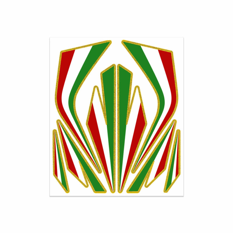 Adesivi Componibili Set Fregi Tricolore Italia, Medio – Motorstile
