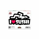 Adesivi Stickers Standard I Love Sushi 10 x 12 cm