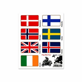 Adesivi Bandiere Flag Ride Tour per Bauletti Moto europa 3