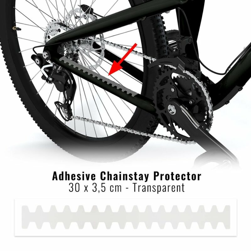 Protezione adesiva batticatena per bicicletta trasparente