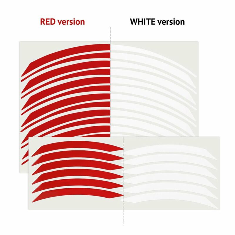Wheel Rim Kit Componibile Racing 24 pz bianco e rosso