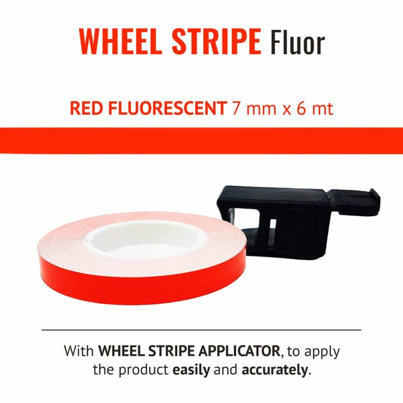 Wheel Stripe Fluo 7 mm con Applicatore rosso