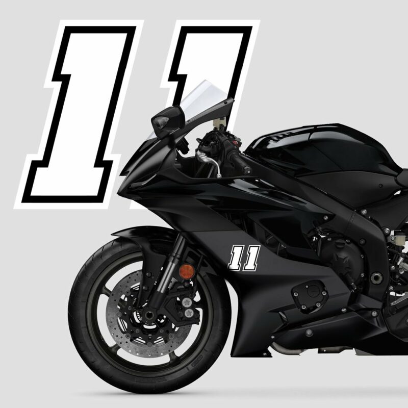 Numeri Race Moto GP bianchi esempio applicazione