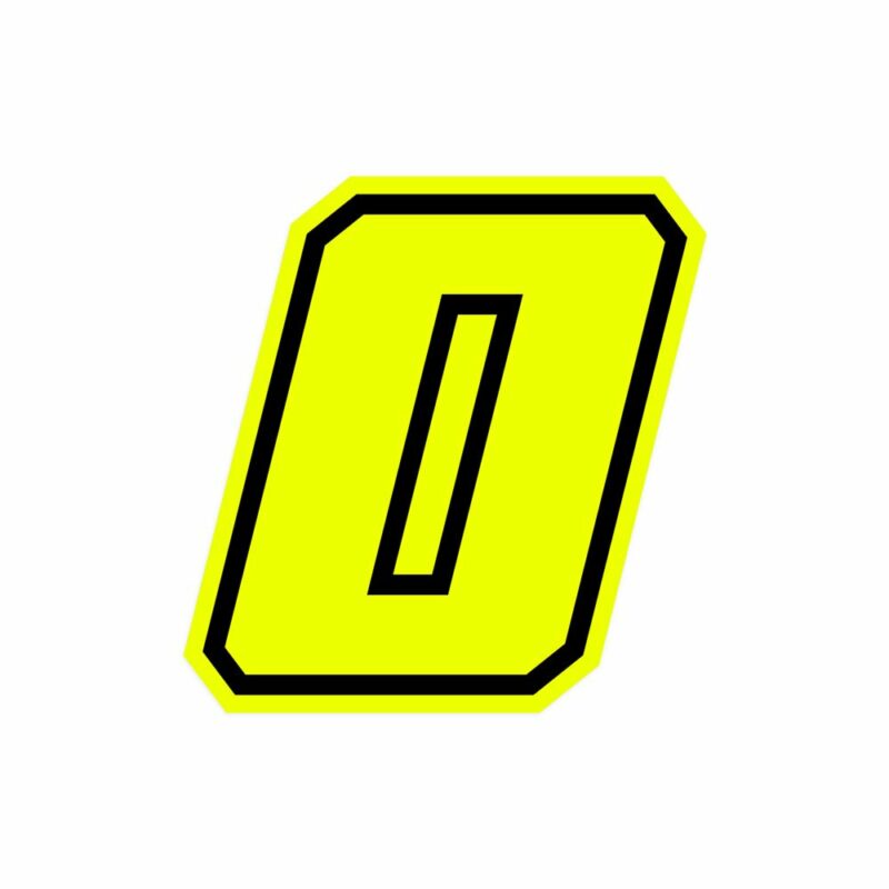 Numero zero Race Moto GP giallo fluo