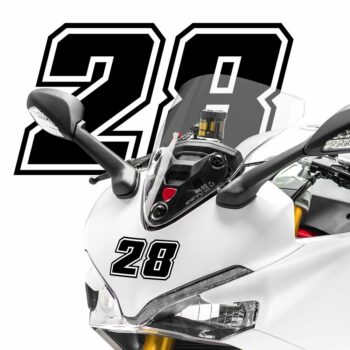 Numeri Race Moto GP neri esempio applicazione