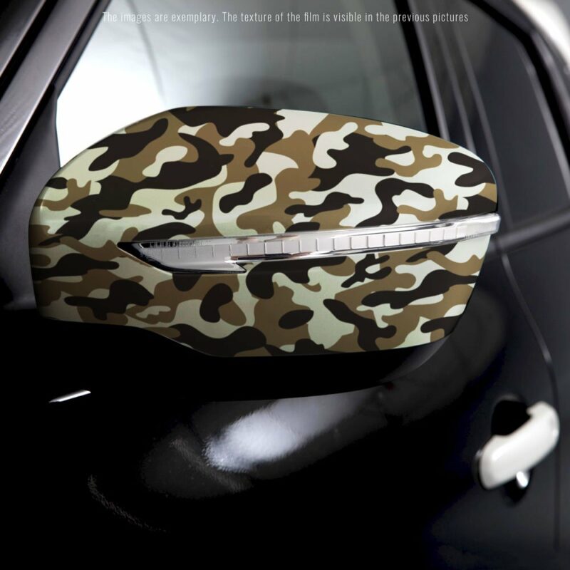Pellicola adesiva per wrapping mimetic desert applicazione su auto
