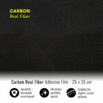 pellicola adesiva per wrapping carbonio vera fibra 25x35