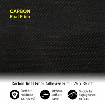 pellicola adesiva per wrapping carbonio vera fibra 25x35