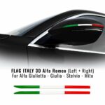 Bandierina 3D tricolore Italia per specchietti Alfa Romeo