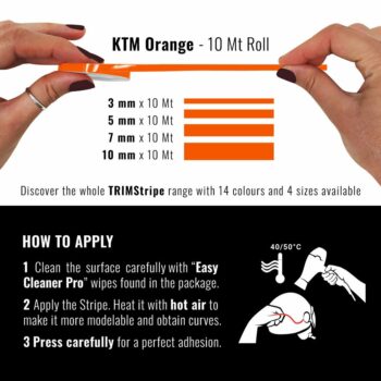 Trim Stripe Strisce Adesive per Auto, Arancio Ktm Gamma Misure Disponibili