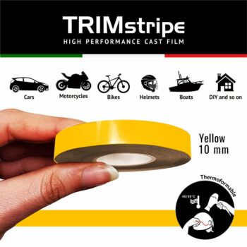 Trim Stripe Strisce Adesive per Auto, Giallo 10 mm