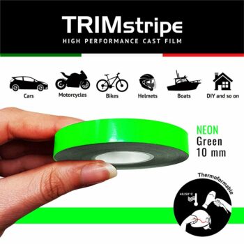 Trim Stripe Strisce Adesive per Auto, Fluo Verde 10 mm