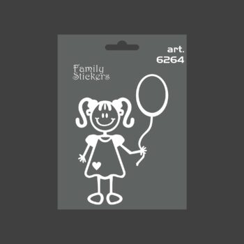 Family Stickers Girl Balloon