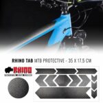 Kit Adesivo Protezione Telaio Bicicletta MTB Rhino, Carbon, 35 x 17,5 cm