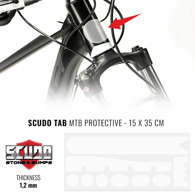 Kit Adesivo Protezione Telaio Mountain Bike Trasparente Unisex Adulto, 15 x 35 cm