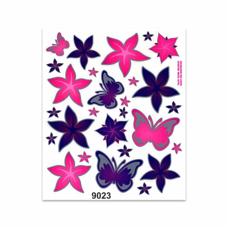 Adesivi Stickers Giganti Fiori e Farfalle 24 x 20 cm