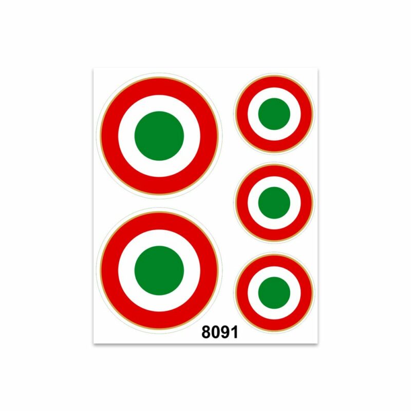 Adesivi Stickers Medi Coccarde Italia 13,5 x 16 cm