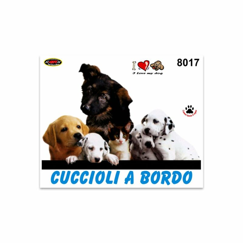 Adesivi Stickers Medi Cuccioli a Bordo 13,5 x 16 cm