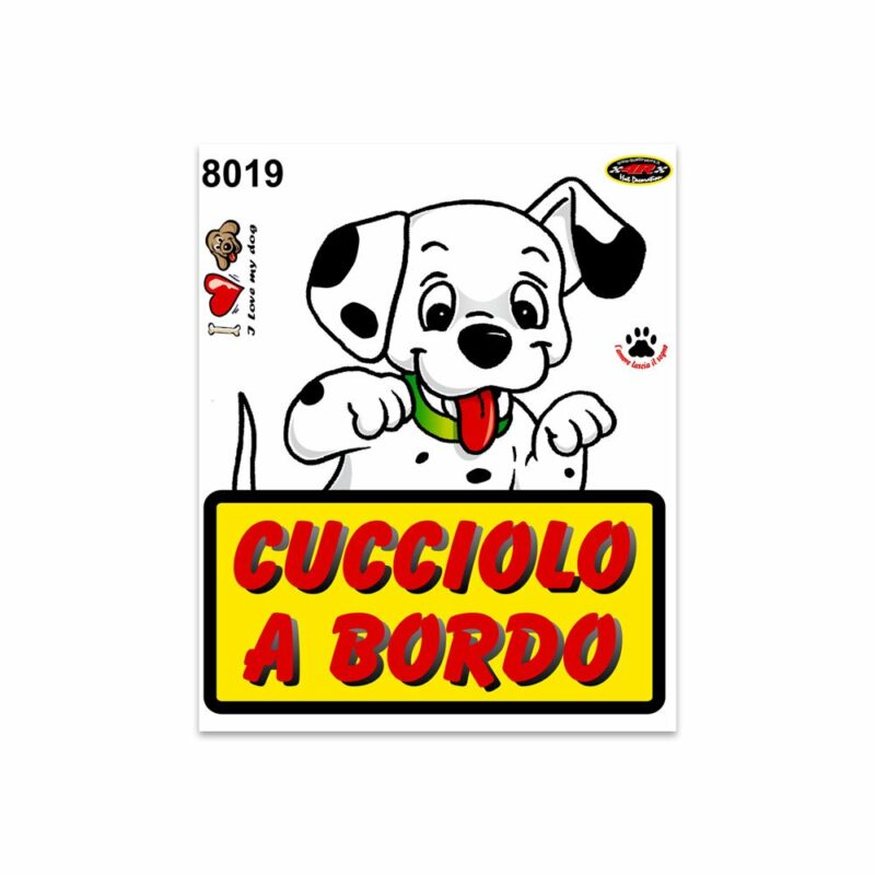 Adesivi Stickers Medi Cucciolo a Bordo 13,5 x 16 cm