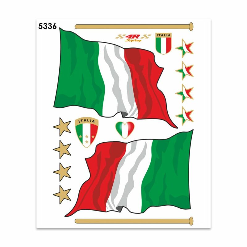 Adesivi Stickers Midi Bandiera Italia 35 x 25 cm