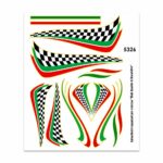 Adesivi Stickers Midi Bandiera Italia Scacchi 35 x 25 cm