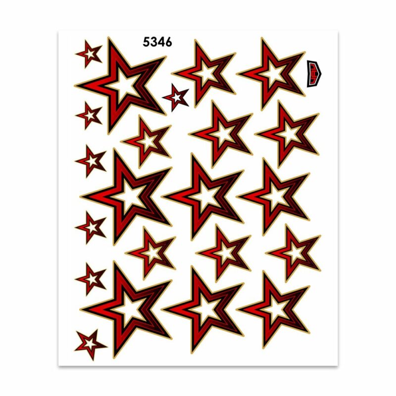 Adesivi Stickers Midi Stella 35 x 25 cm rossa