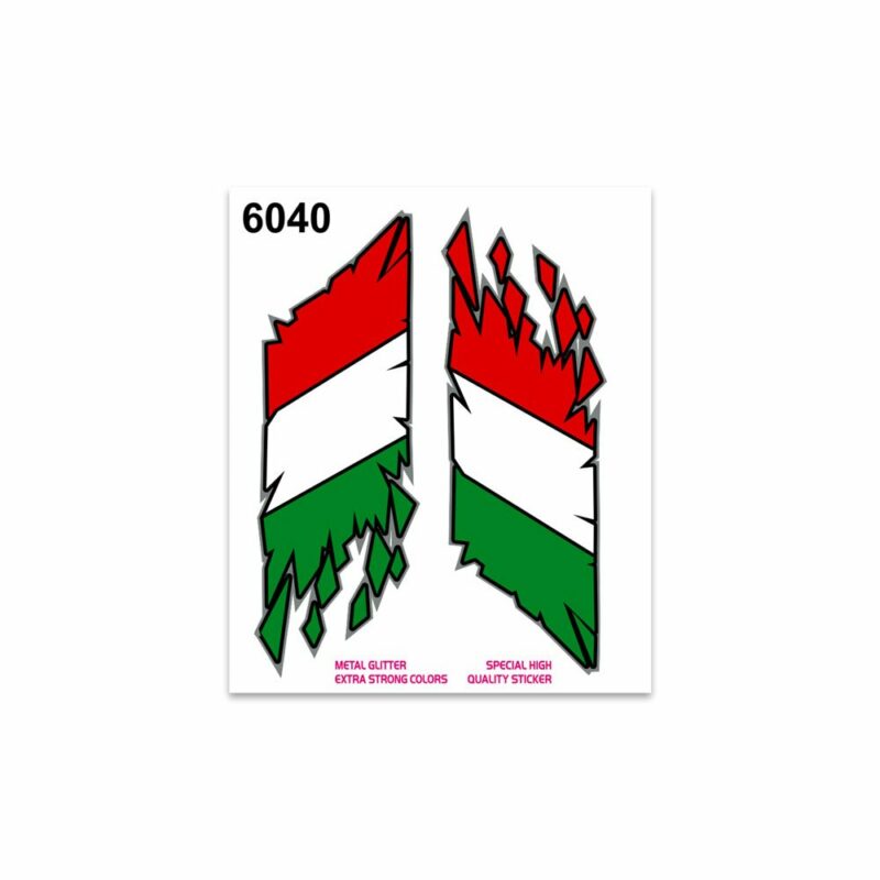 Adesivi Stickers Standard Bandiera Italia Lacerata 10 x 12 cm