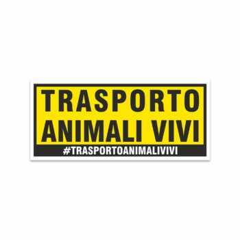 Adesivi Stickers Trasporto Animali Vivi 17,8 x 7,5 cm