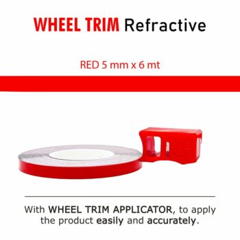 Wheel Trim Rifrangente con Applicatore rosso 5 mm