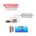abarth-toppa-patch-adesiva-confezione-etichetta-olografica