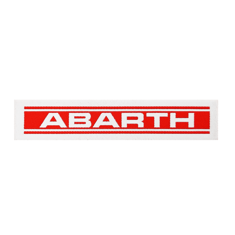 Sticker Patch Logo Scritta Abarth, 115 x 26 mm