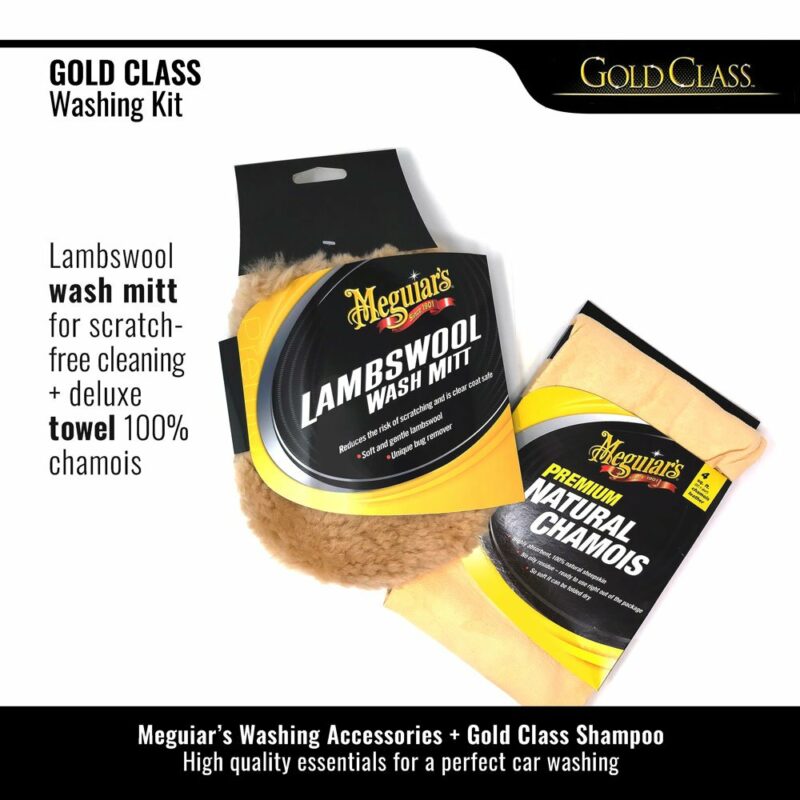 Meguiar's kit lavaggio Gold Class, panno e guanto