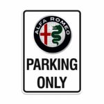 Alfa Romeo Cartello Parking Only, 28 x 40 cm