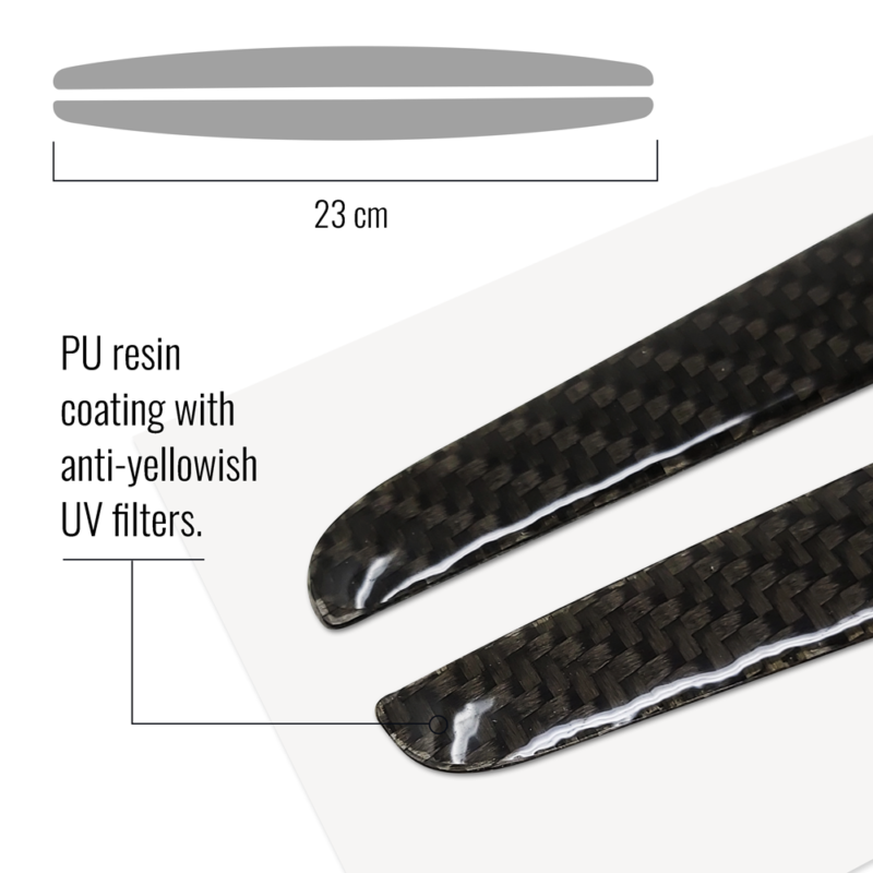 safe guard profili protettivi per portiere auto real fiber titanio dimensioni