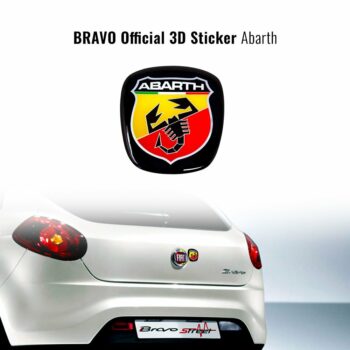Adesivo Abarth 3D Ricambio Logo per Fiat Bravo