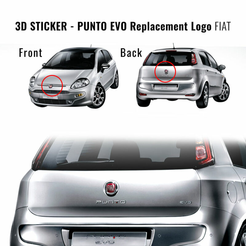 3D sticker ricambio logo Fiat Punto Evo