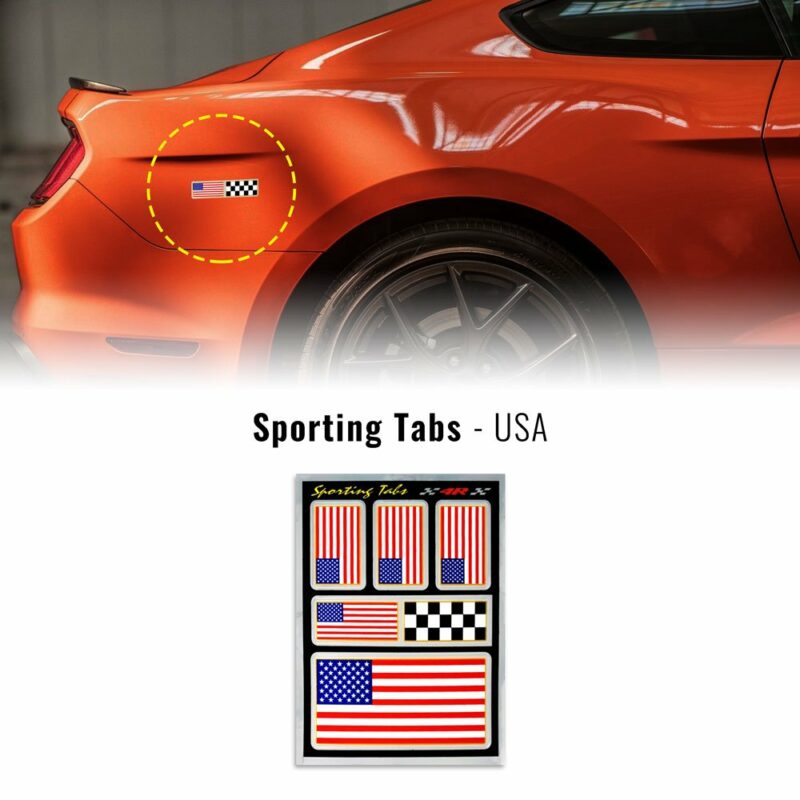 Set di adesivi bandiera USA racing per auto