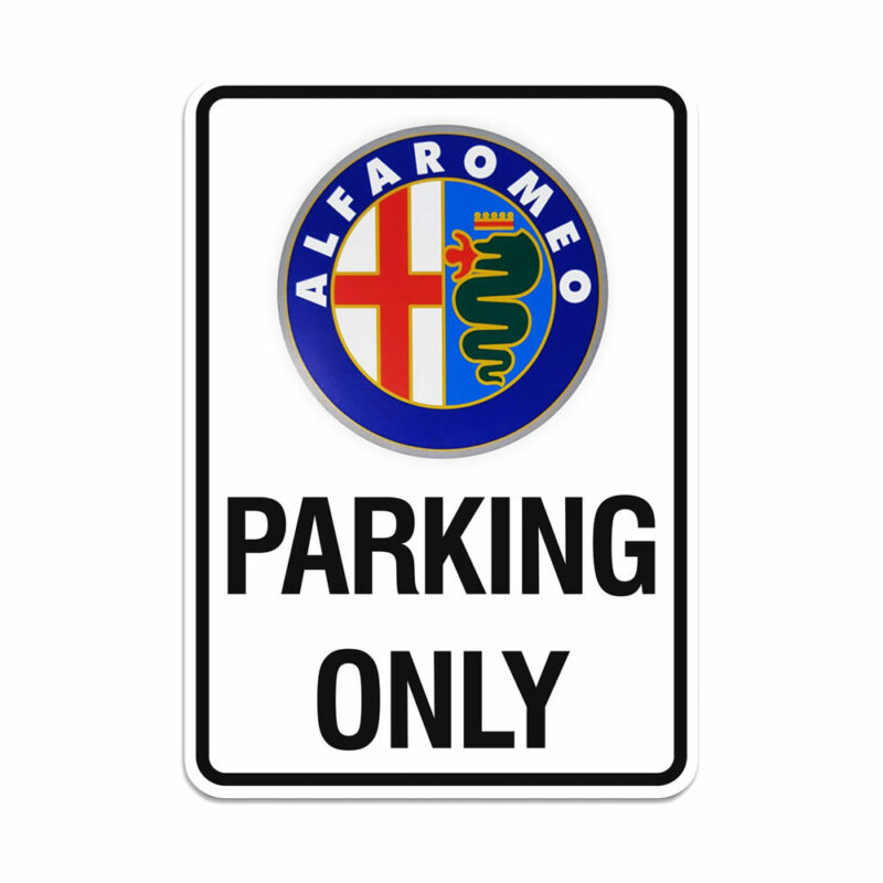 cartello parking only alfa romeo anni 80