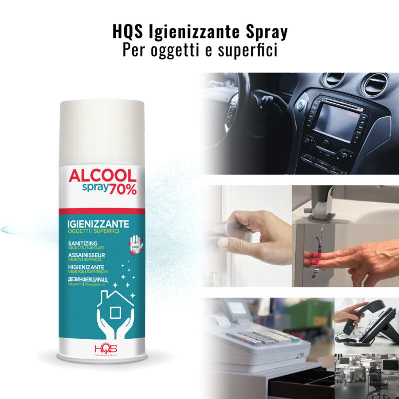 HQS Spray Igienizzante per Superfici e Oggetti, 400 ml – Motorstile