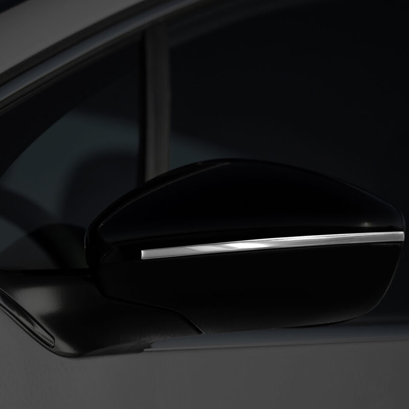 strisce adesive 3d cromate protettive per specchietti auto