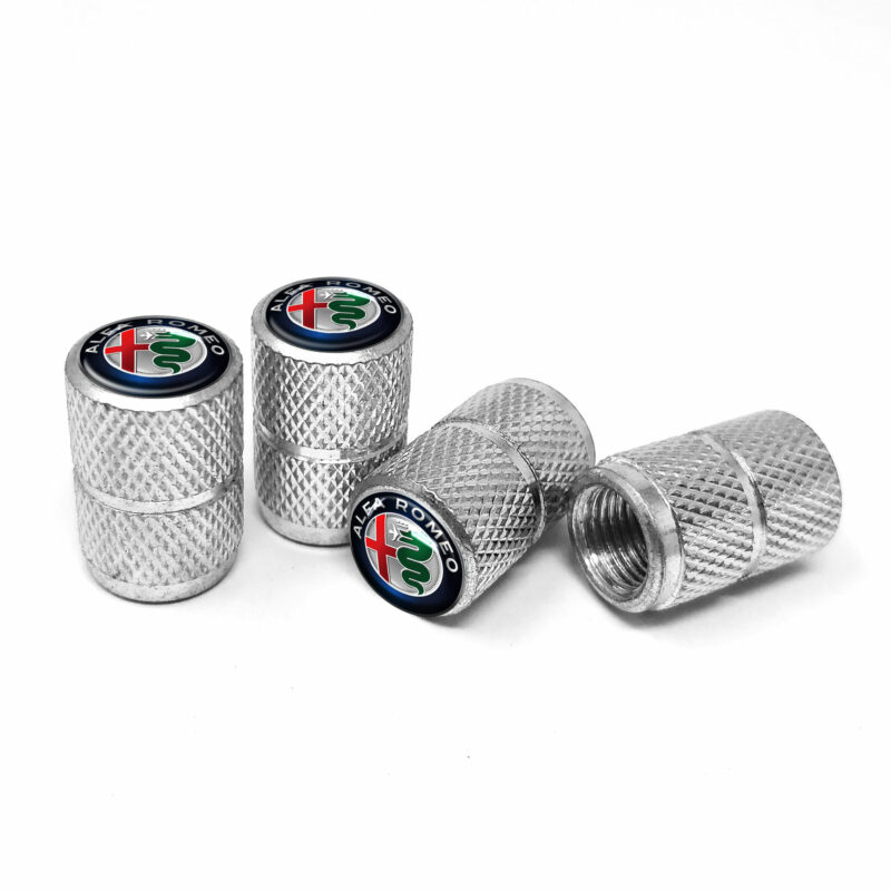 Tappini cappucci coprivalvole auto pneumatici Alfa Romeo, set da 4