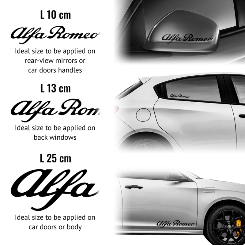 Adesivi Prespaziati Scritta Alfa Romeo – Motorstile