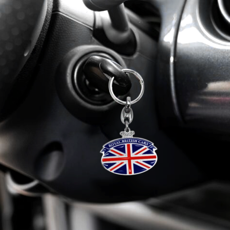 portachiavi per auto in metallo royal british car, uso