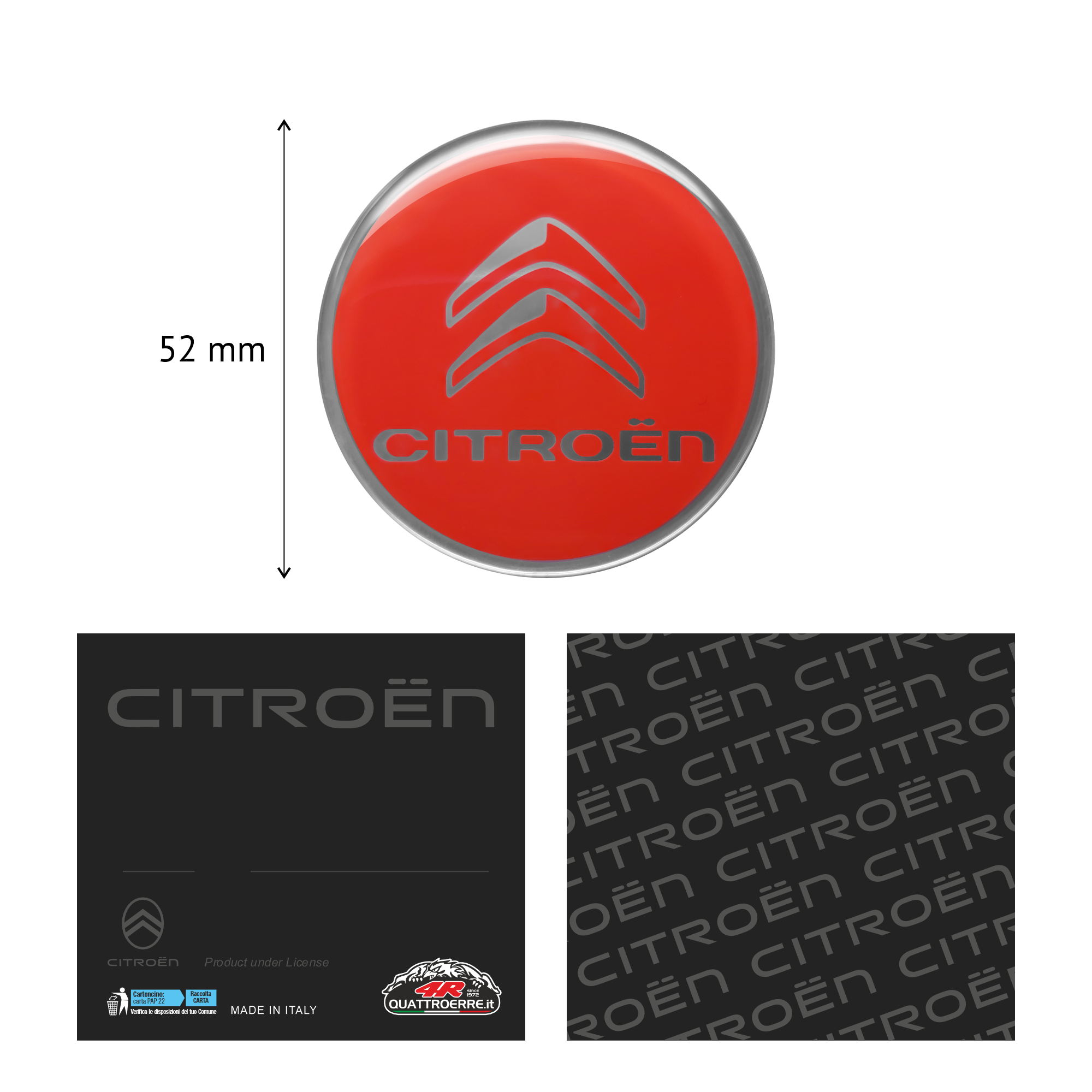 Adesivo-3D-Citroen-Logo-Round-Red-21019-C